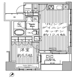 ヒューリック荏原 408 間取り図