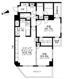 サンクタス広尾常磐松ウエストコート 7階 間取り図