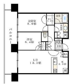 六本木グランドタワーレジデンス 1308 間取り図