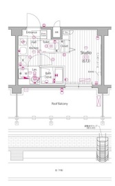 ガーラ・ヒルズ不動前 6階 間取り図