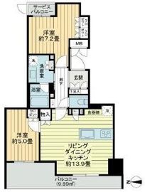 プレミスト北品川 6階 間取り図