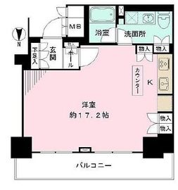 品川タワーフェイス 28階 間取り図