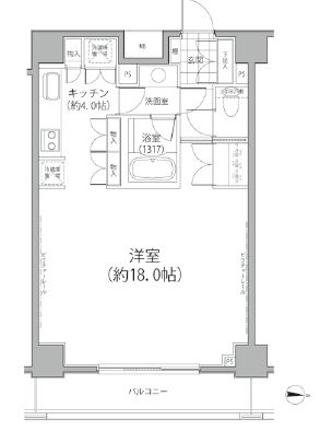 カッシア両国 1102 間取り図