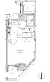 フトゥールス南麻布 504 間取り図