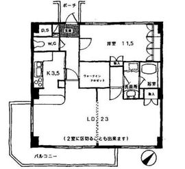 パークサイド六本木 5階 間取り図