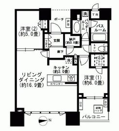 ドゥ・トゥール 45階 間取り図