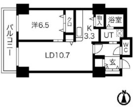 シティコート目黒 2-202 間取り図