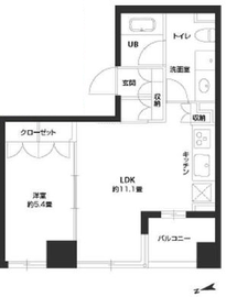 パークキューブ銀座イースト 1002 間取り図