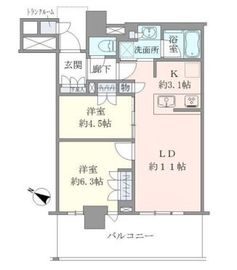 ブリリア有明シティタワー 31階 間取り図