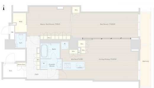 恵比寿ガーデンテラス弐番館 708 間取り図