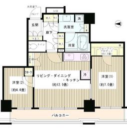 パークタワー秋葉原 16階 間取り図