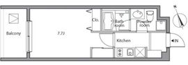 レジディア祐天寺 206 間取り図