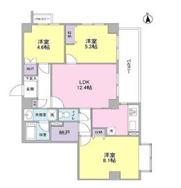 グランドゥール広尾 9階 間取り図
