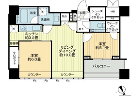 グランスイート麻布台ヒルトップタワー 16階 間取り図