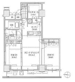 ブリリアイスト東雲キャナルコート 608 間取り図