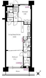 ブリリアイスト三軒茶屋アイビーテラス i611 間取り図