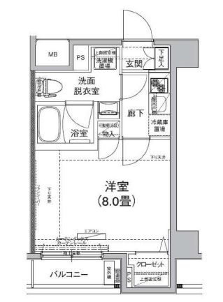 ルフレプレミアム芝公園 4階 間取り図