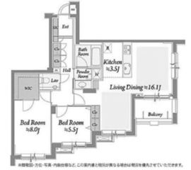 ディアナコート高輪 3階 間取り図