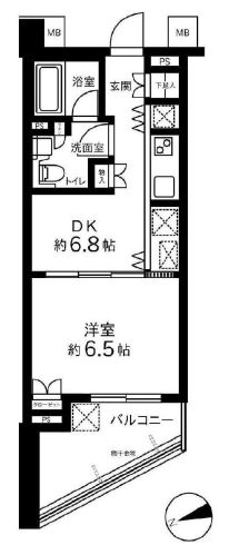 THE CONOE代官山 6階 間取り図