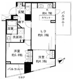 THE CONOE代官山 2階 間取り図