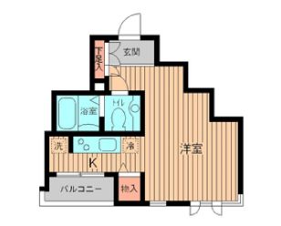 プロスペクト初台 102 間取り図