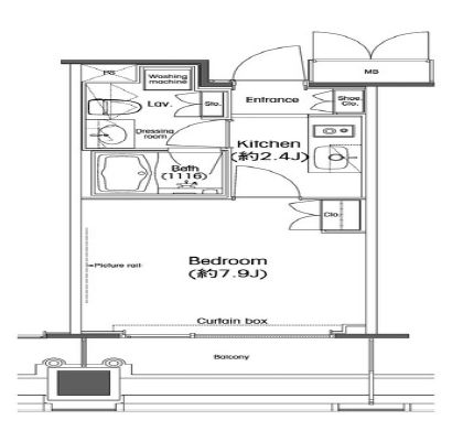 品川グラスレジデンス 1110 間取り図