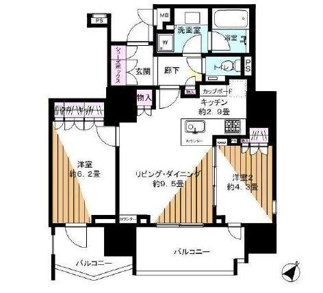 ザ・パークハウスアーバンス千代田御茶ノ水 14階 間取り図