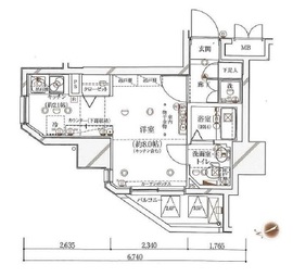 ガリシアレジデンス広尾 8階 間取り図