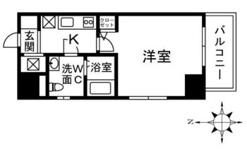 アジールコート中野坂上 207 間取り図