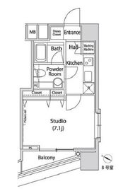 ファーストリアルタワー新宿 408 間取り図