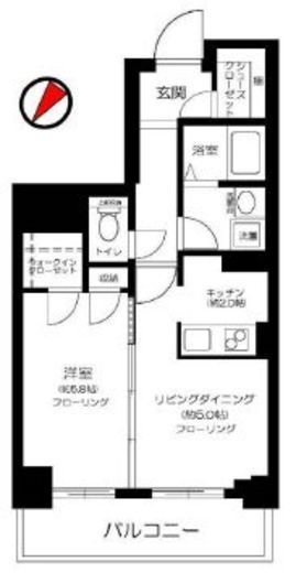 コアーズ勝どき 7階 間取り図
