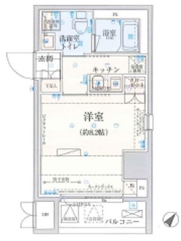 リヴシティ日本橋ネクステシア 8階 間取り図