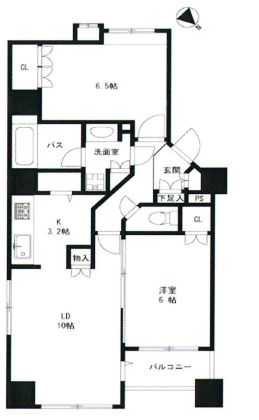 アーバンビュー月島 5階 間取り図