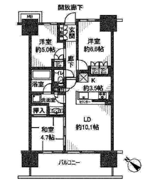 東京ミッドベイ勝どき 6階 間取り図