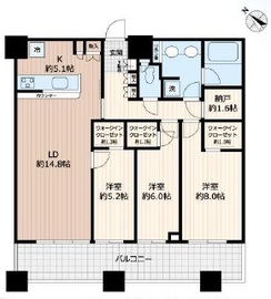 芝浦アイランド ケープタワー 14階 間取り図