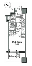 ホライズンプレイス赤坂 806 間取り図