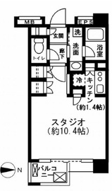 ライオンズ四谷タワーゲート 201 間取り図