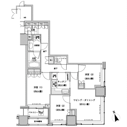 ウエストパークタワー池袋 1209 間取り図