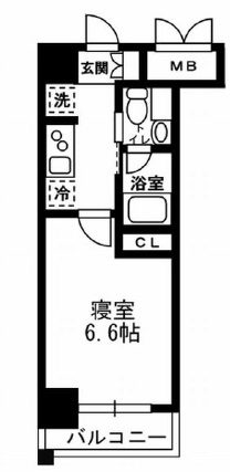 レジディア月島3 1008 間取り図
