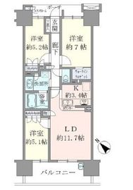 東京フロントコート 2階 間取り図