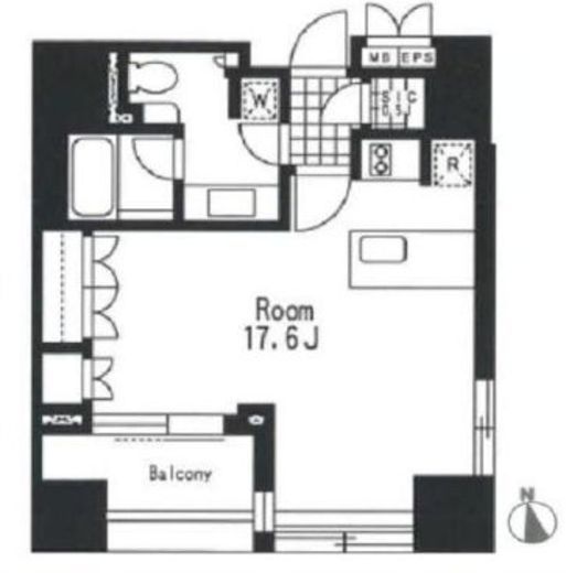 LaSante麻布十番 704 間取り図