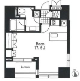 アパートメンツタワー麻布十番 704 間取り図