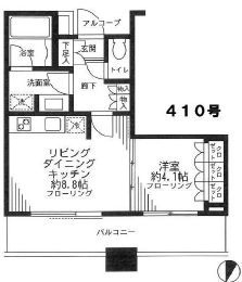 テラス渋谷美竹 5階 間取り図