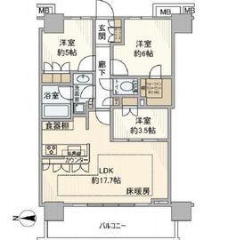 浅草タワー 36階 間取り図