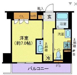 ジェノヴィア東日本橋駅前グリーンヴェール 6階 間取り図