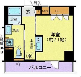 ジェノヴィア東日本橋駅前グリーンヴェール 6階 間取り図