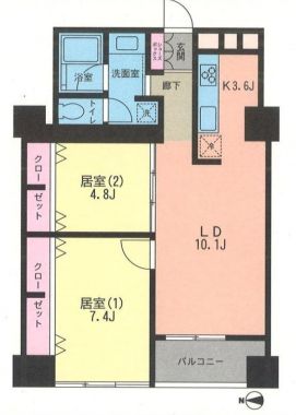 高輪グランドパームス 3階 間取り図
