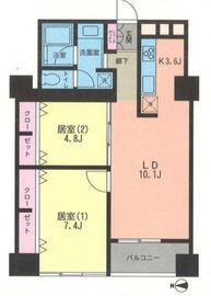 高輪グランドパームス 3階 間取り図