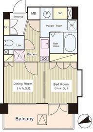 コートラクリア京橋 601 間取り図