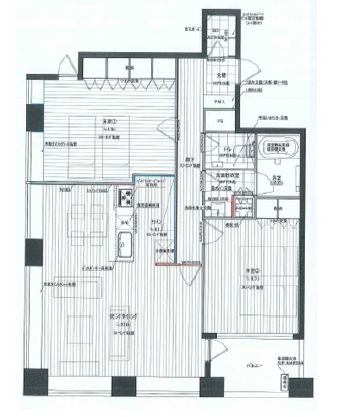 レジディアタワー麻布十番 2303 間取り図